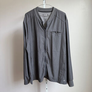 Koi sz L gray zip quiet luxury light‎ weight jacket